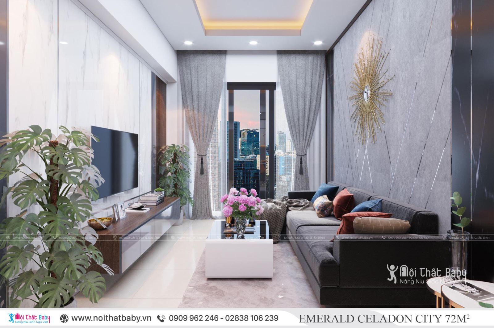 Tổng hợp các mẫu thiết kế nội thất Chung cư Emerald Celadon City